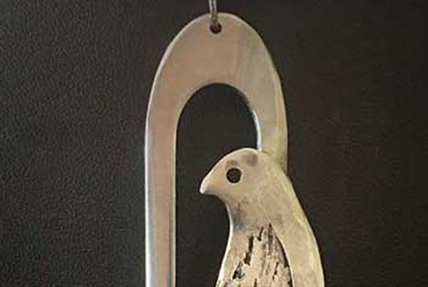 Song Bird Ellipse with Twig